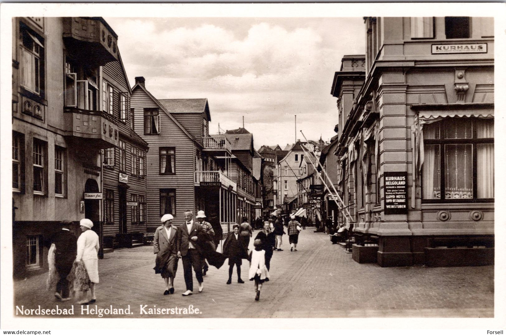 Nordseebad Helgoland, Kaiserstraße (Stempel: Helgoland 1930) - Helgoland