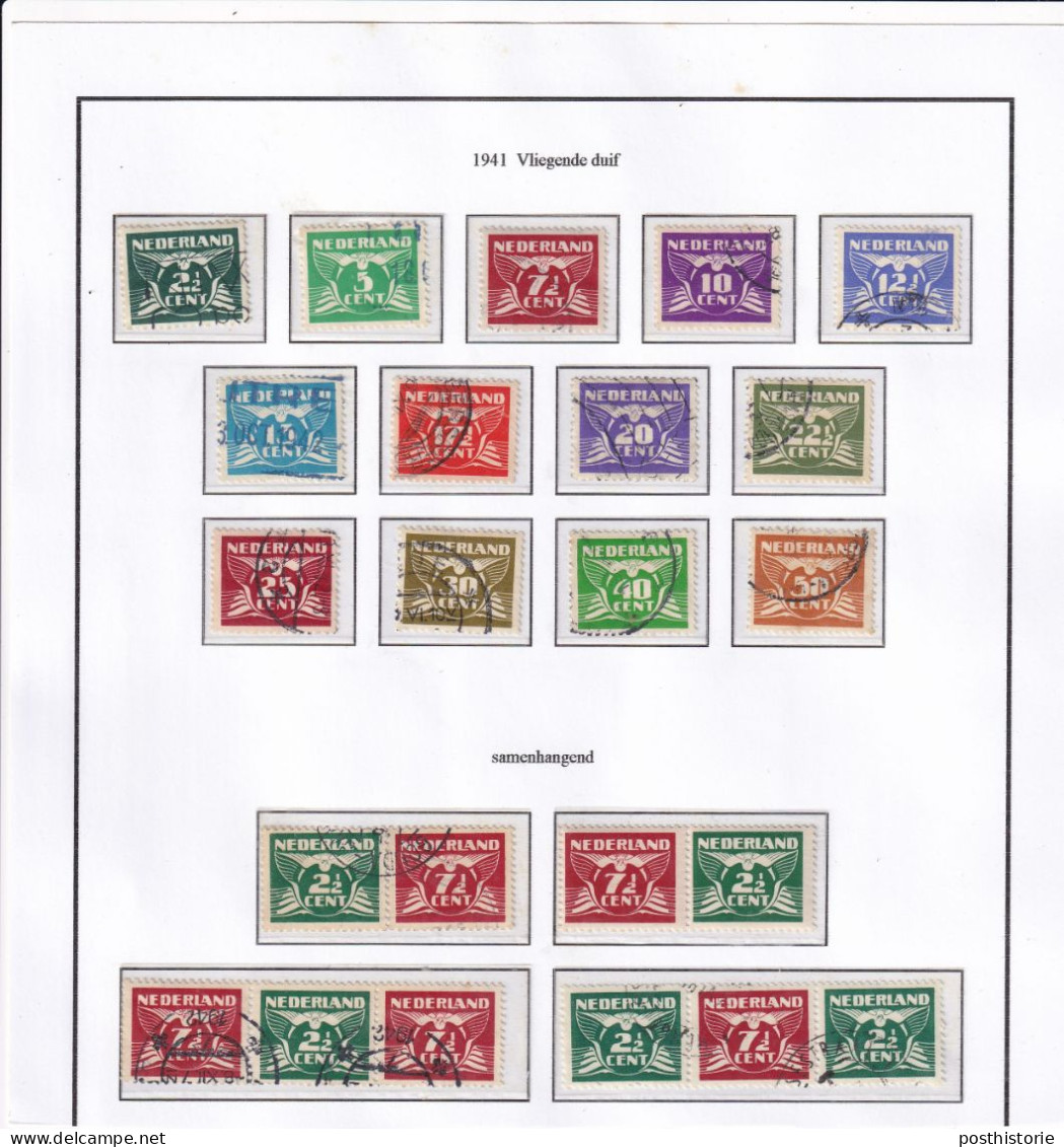 Vliegende Duif Lebeau   Nvph 379/391 En Combinaties 379a Tm D - Used Stamps