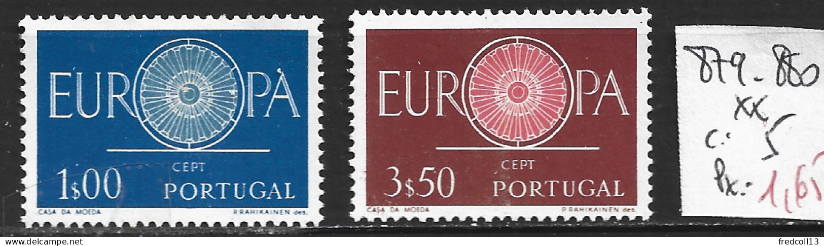 PORTUGAL 879-80 ** Côte 5 € - Neufs