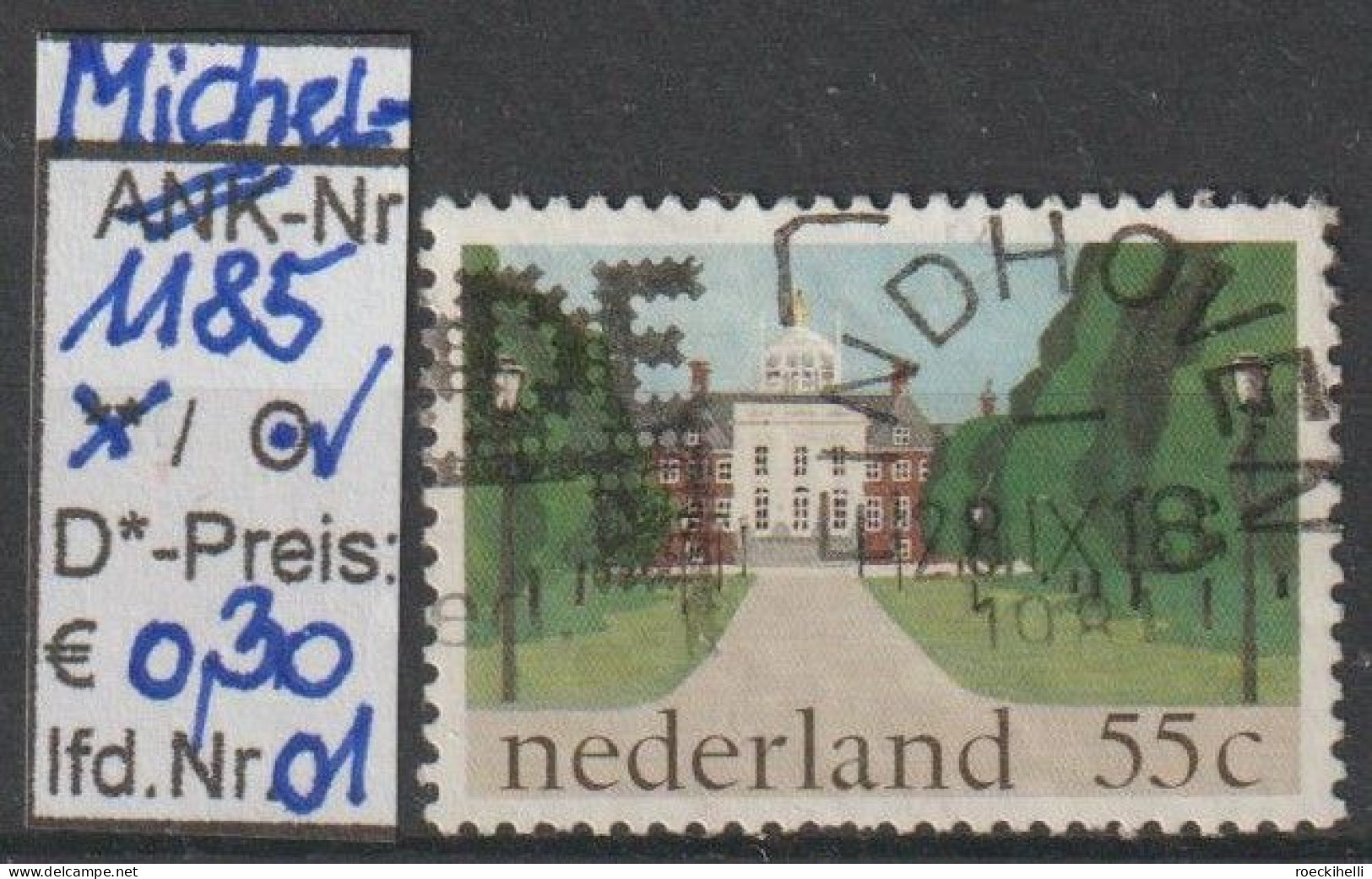 1981 - NIEDERLANDE - SM "Schloss "Huis Ten Bosch" 55 C Mehrf. - O Gestempelt - S.Scan  (1185o 01-02 Nl) - Oblitérés