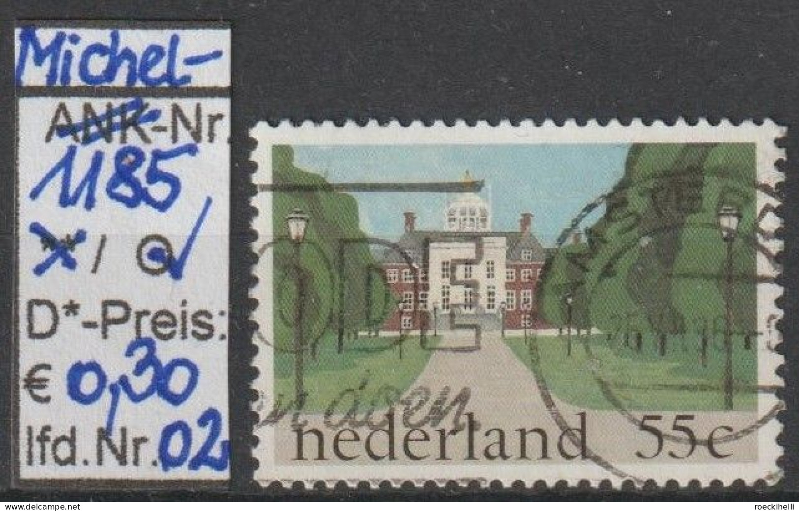 1981 - NIEDERLANDE - SM "Schloss "Huis Ten Bosch" 55 C Mehrf. - O Gestempelt - S.Scan  (1185o 01-02 Nl) - Usati