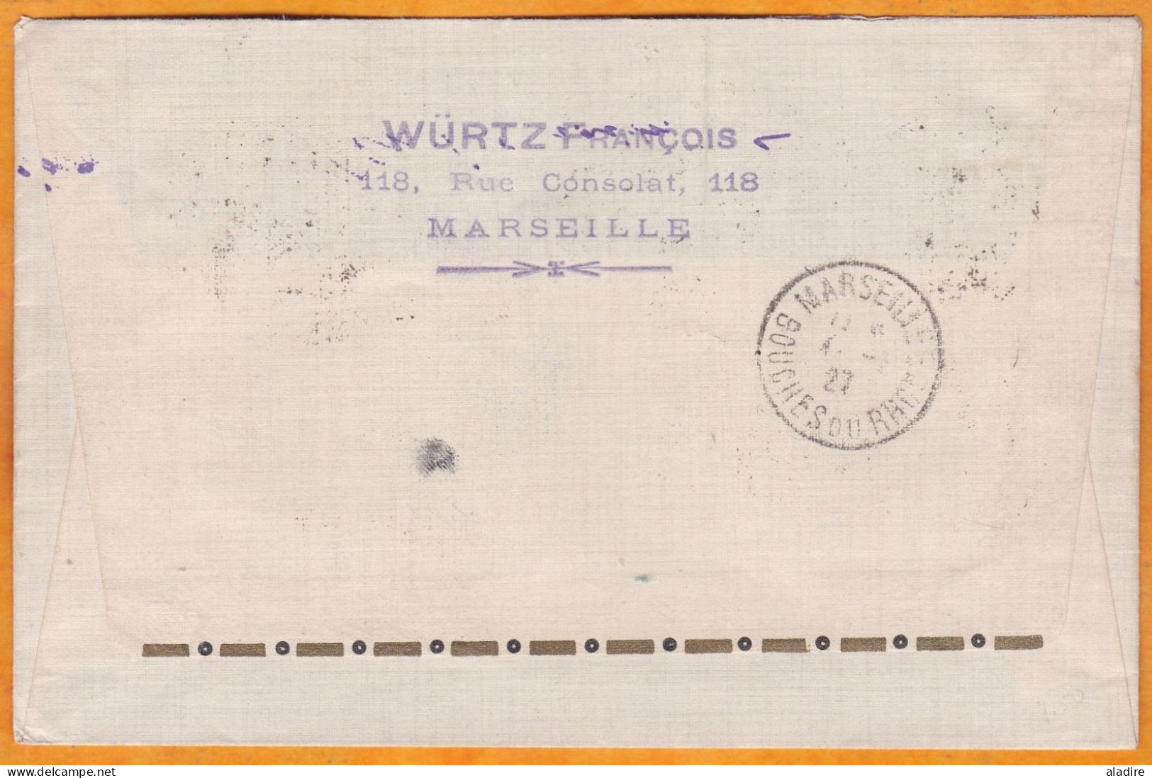 1927 - Enveloppe En Recommandé PAR AVION De Casablanca Vers Marseille - Période Latécoère - Airmail