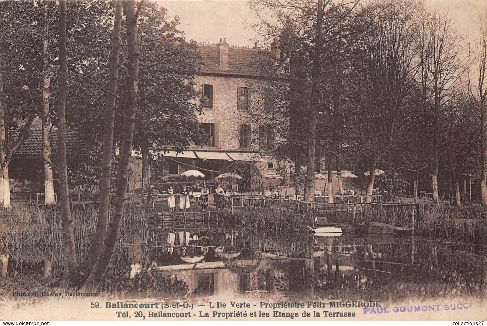 91-BALLANCOURT-  L'ILE VERTE, PROPRIETAIRE FELIX MIGGERODE, LES ETANGS DE LA TERRASSE - Ballancourt Sur Essonne