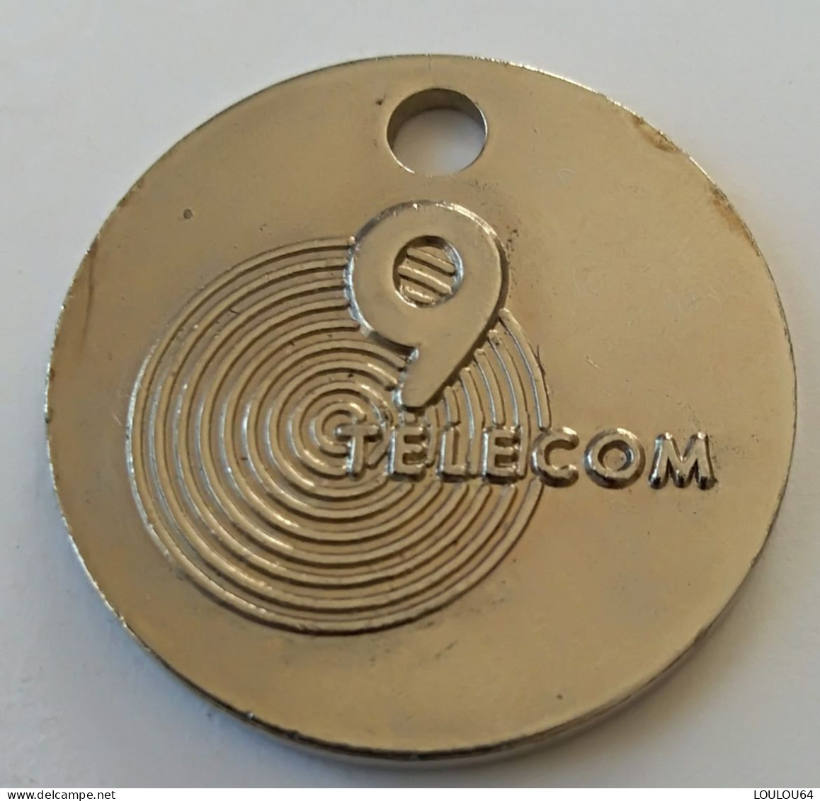 Jeton De Caddie - 9 TELECOM - En Métal - (1) - - Trolley Token/Shopping Trolley Chip