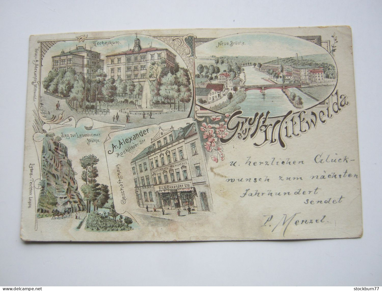 Mittweida , Warenhaus , Schöne   Karte Um 1899 - Mittweida