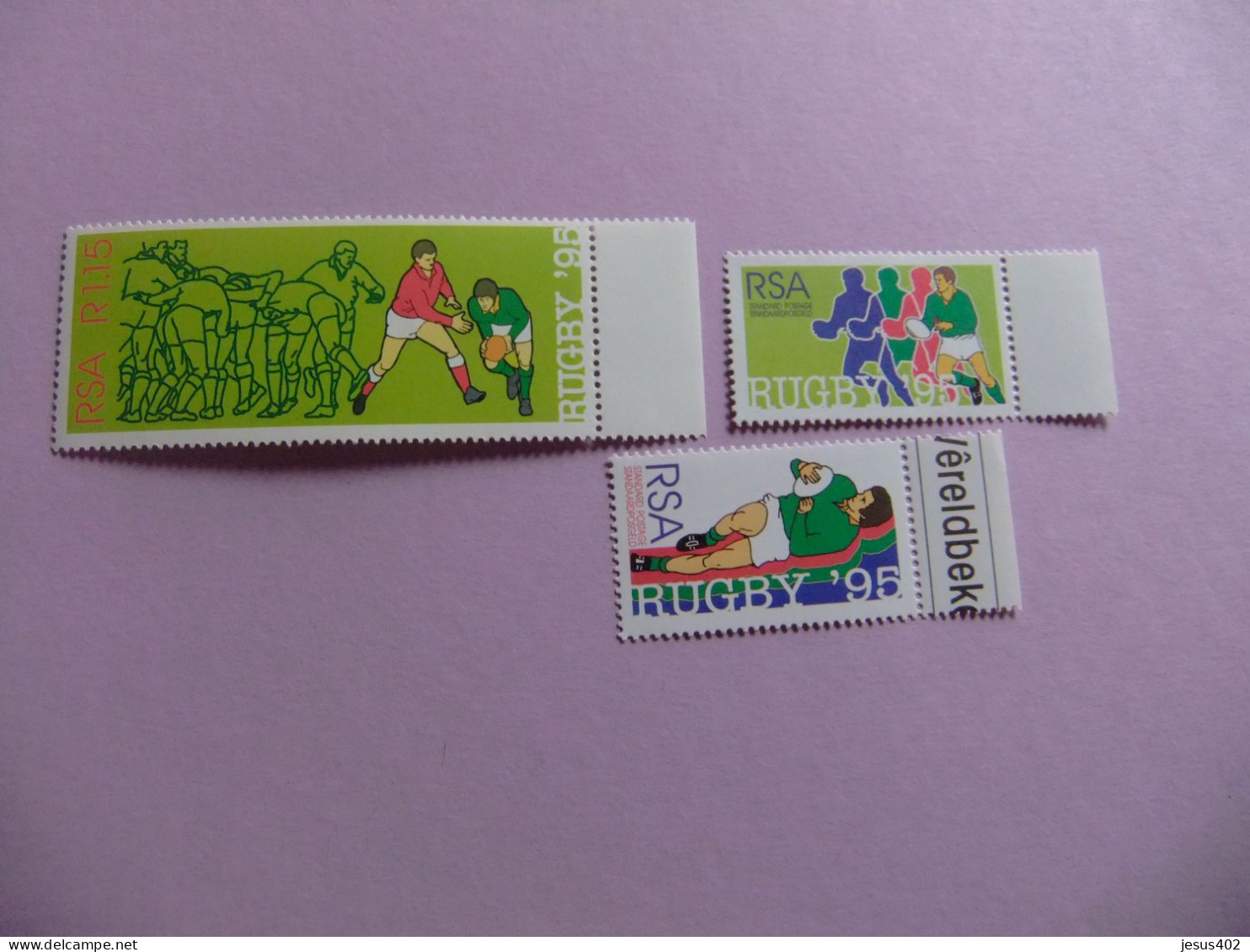 48 AFRICA DEL SUR / RSA 1995 / COPA DEL MUNDO DE RUGBY 95 / YVERT 872 /74 MNH - Nuevos