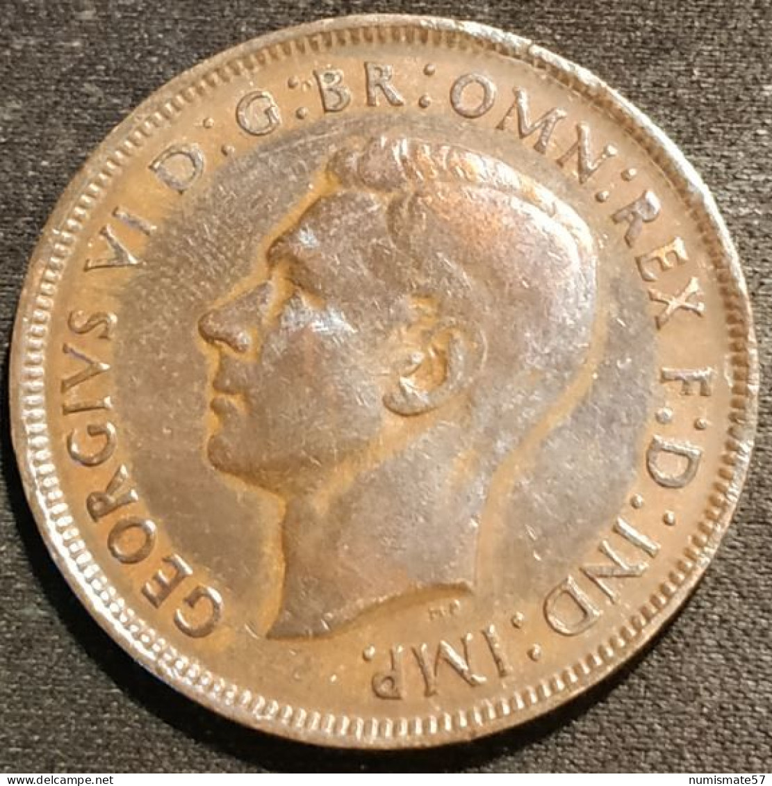 AUSTRALIE - AUSTRALIA - 1 PENNY 1947 - George VI - KM 36 - ( Kangourou ) ( Un Point "." Après PENNY ) - Penny