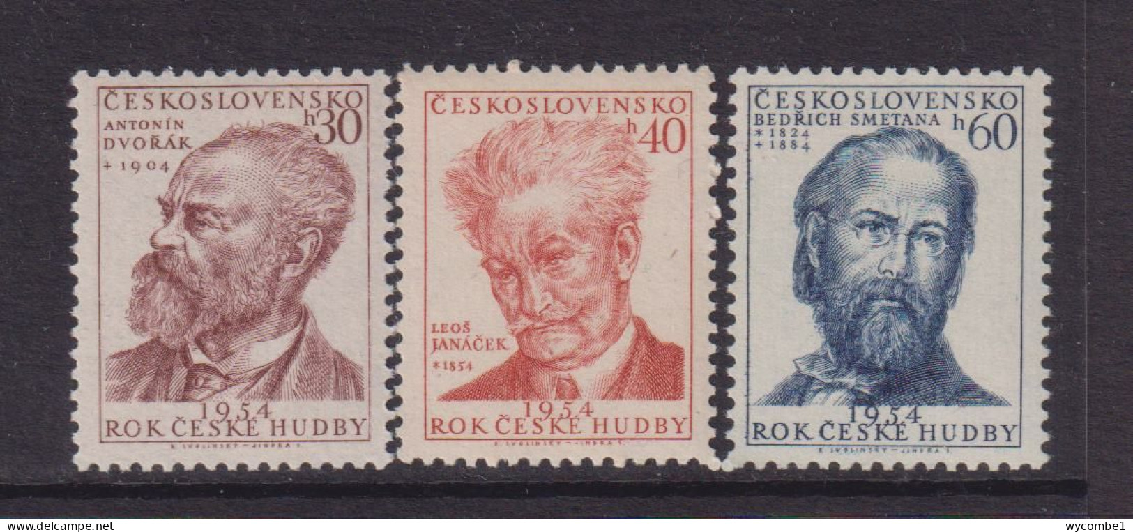 CZECHOSLOVAKIA  - 1954  Musicians  Set  Never Hinged Mint - Unused Stamps