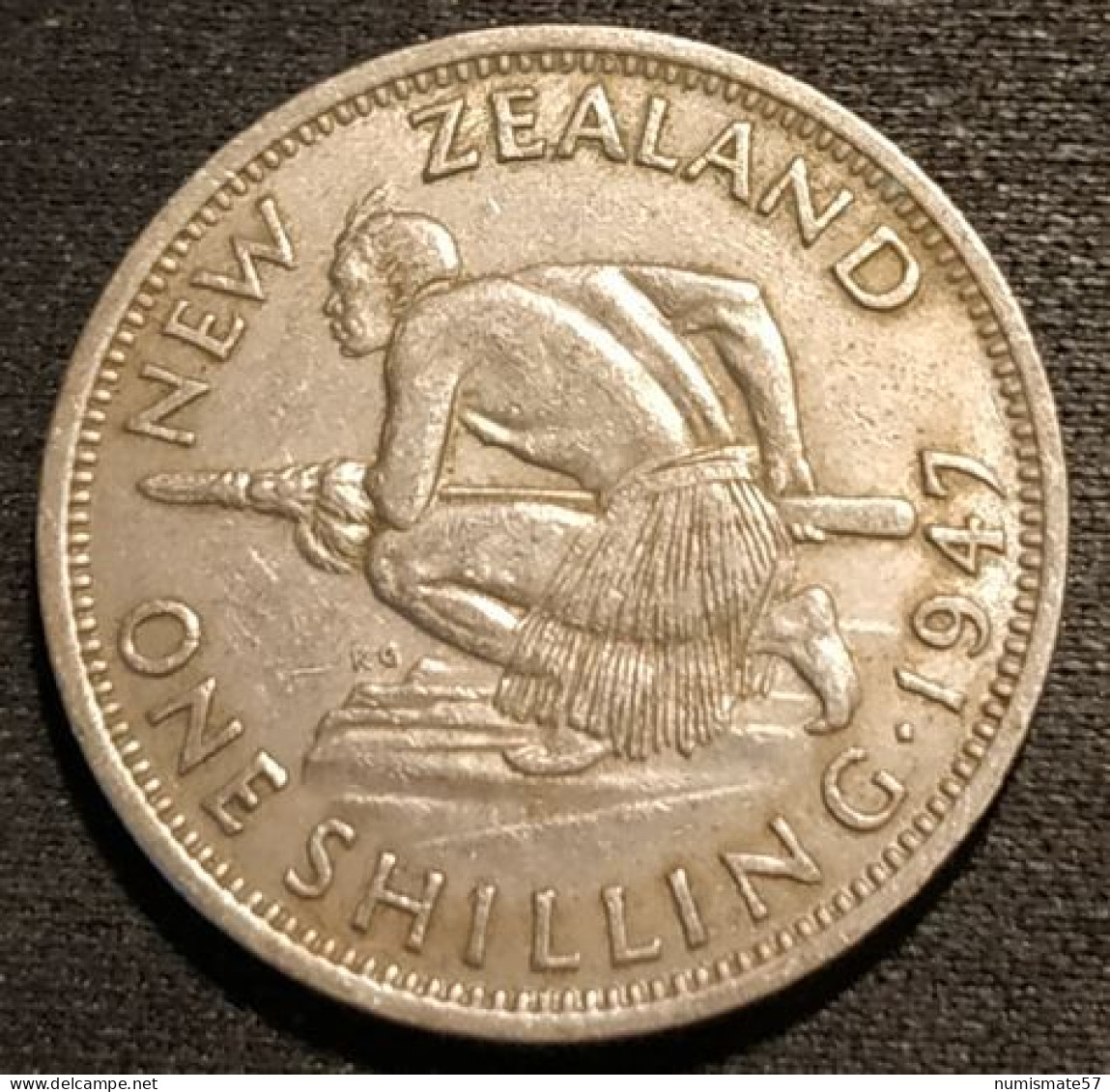 RARE - NOUVELLE ZELANDE - NEW ZEALAND - 1 SHILLING 1947 - George VI - KM 9a - Nueva Zelanda