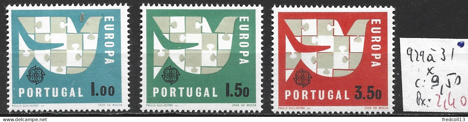 PORTUGAL 929 à 31 * Côte 9.50 € - Neufs