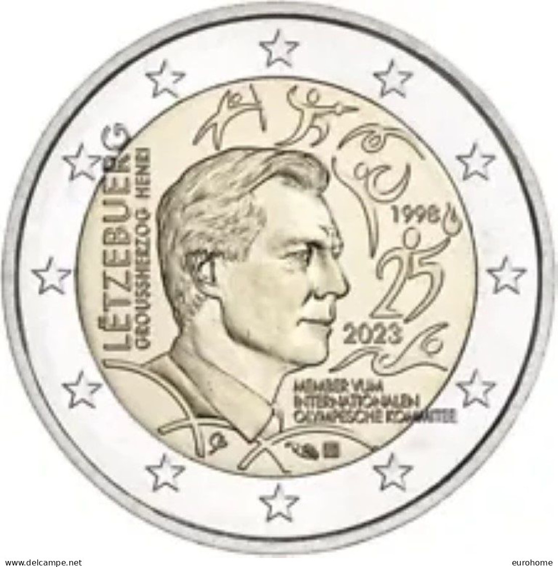 Luxemburg  2023  2 Euro Commemo   "Olympisch Comité"  UNC Uit De Rol !! - Luxembourg