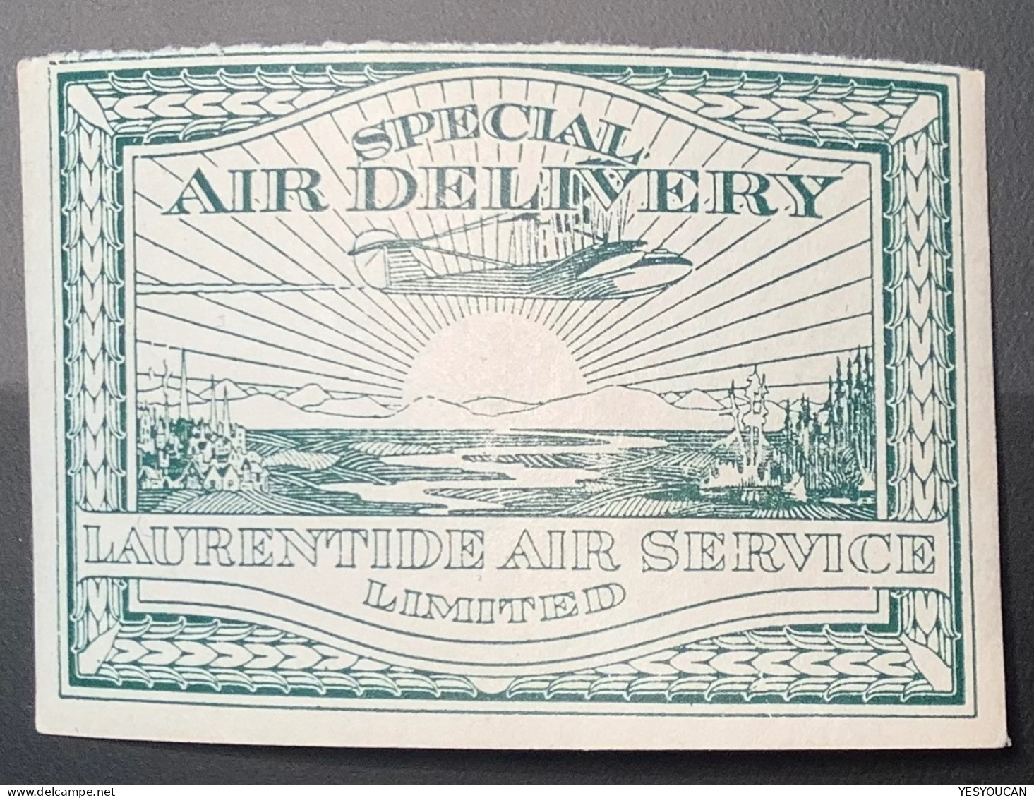 LAURENTIDE AIR SERVICE 1924 25c XF MNH** #CL2 (Canada Private Commercial Airlines Local Air Post Vignette Meeting Aérien - Aéreo
