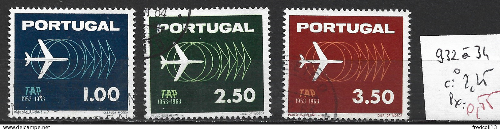 PORTUGAL 932 à 34 Oblitérés Côte 2.25 € - Used Stamps