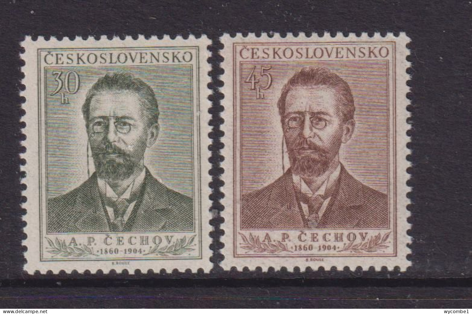 CZECHOSLOVAKIA  - 1954  Chekhov  Set  Never Hinged Mint - Ongebruikt