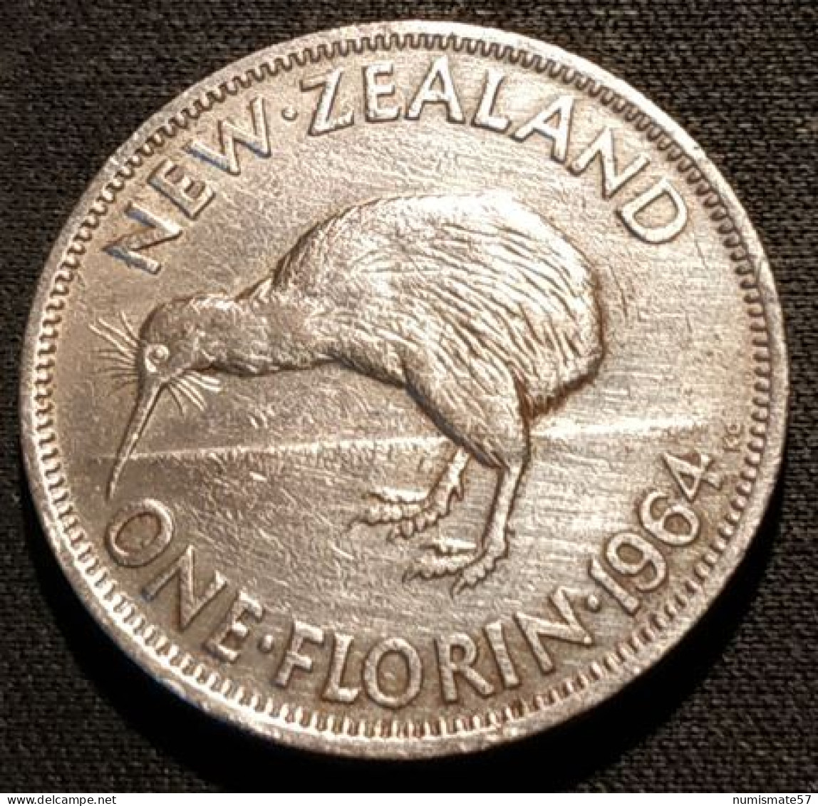 NOUVELLE ZELANDE - NEW ZEALAND - ONE - 1 FLORIN 1964 - Elisabeth II - KM 28.2 - New Zealand