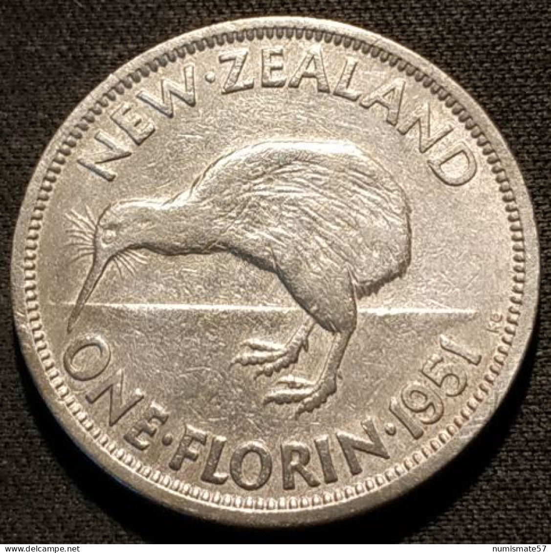 NOUVELLE ZELANDE - NEW ZEALAND - ONE - 1 FLORIN 1951 - George VI - KM 18 - New Zealand