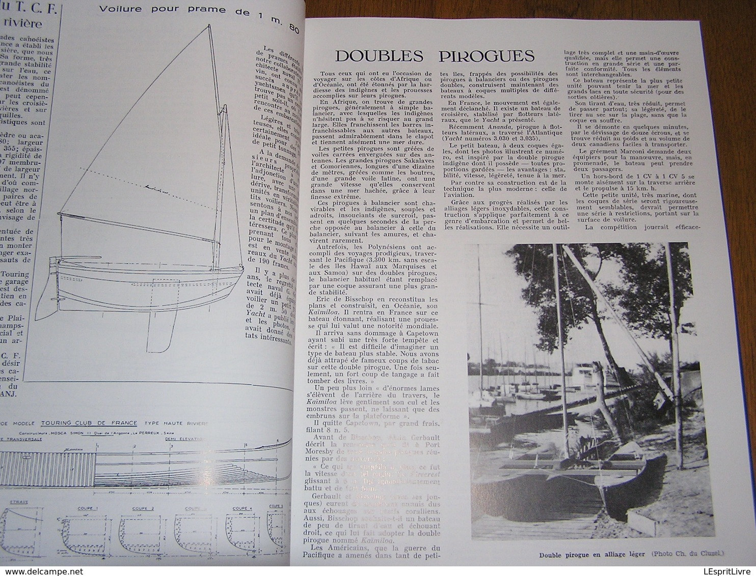 L'ARCHITECTURE NAVALE EN 1947 Yacht Vedette Canot Dériveur Yole Sloop Caneton Cormoran Yawl Marin Mer Marine Bateau