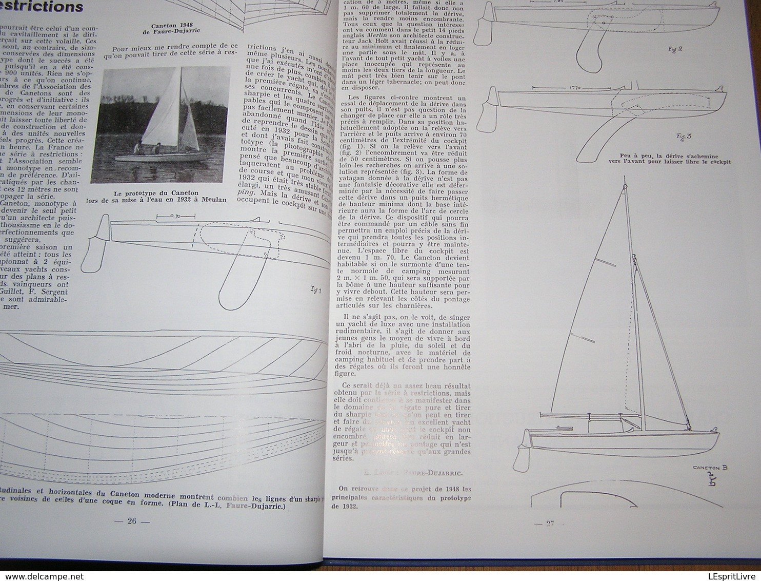 L'ARCHITECTURE NAVALE EN 1947 Yacht Vedette Canot Dériveur Yole Sloop Caneton Cormoran Yawl Marin Mer Marine Bateau