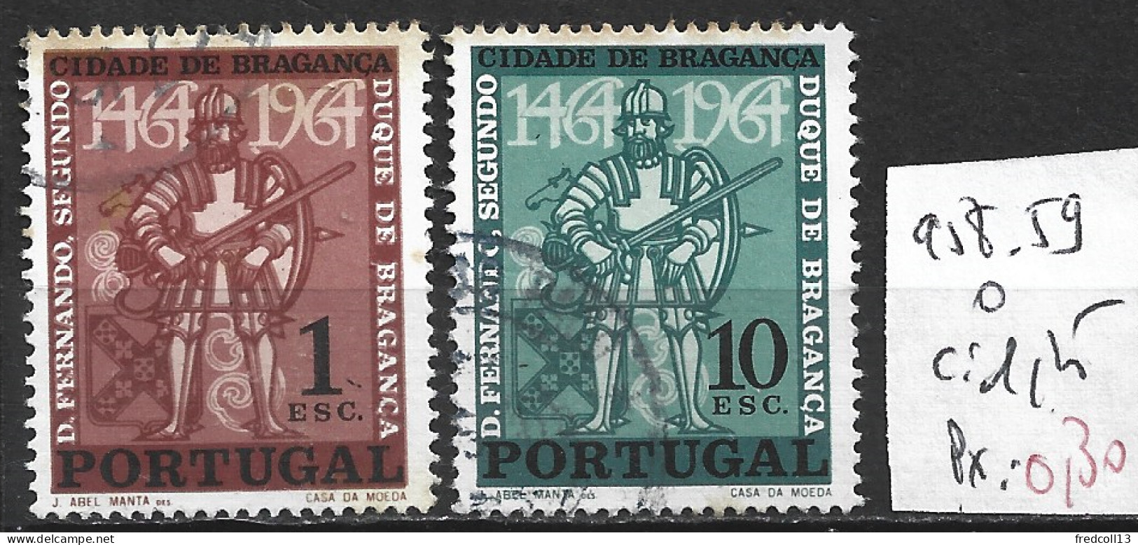 PORTUGAL 958-59 Oblitérés Côte 1.25 € - Gebruikt