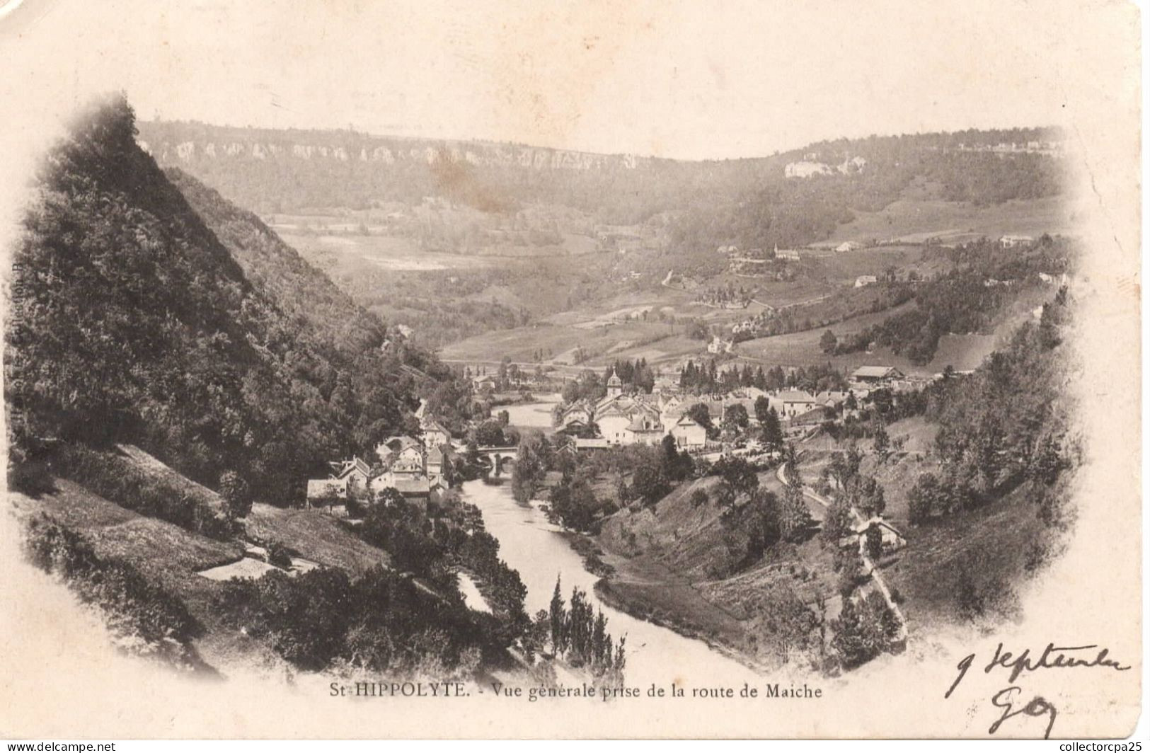 St - Hippolyte ( Saint ) - Vue Générale Prise De La Route De Maiche ( Carte Nuage Précurseur ) - Saint Hippolyte