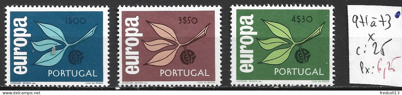 PORTUGAL 971 à 73 * Côte 25 € - 1965