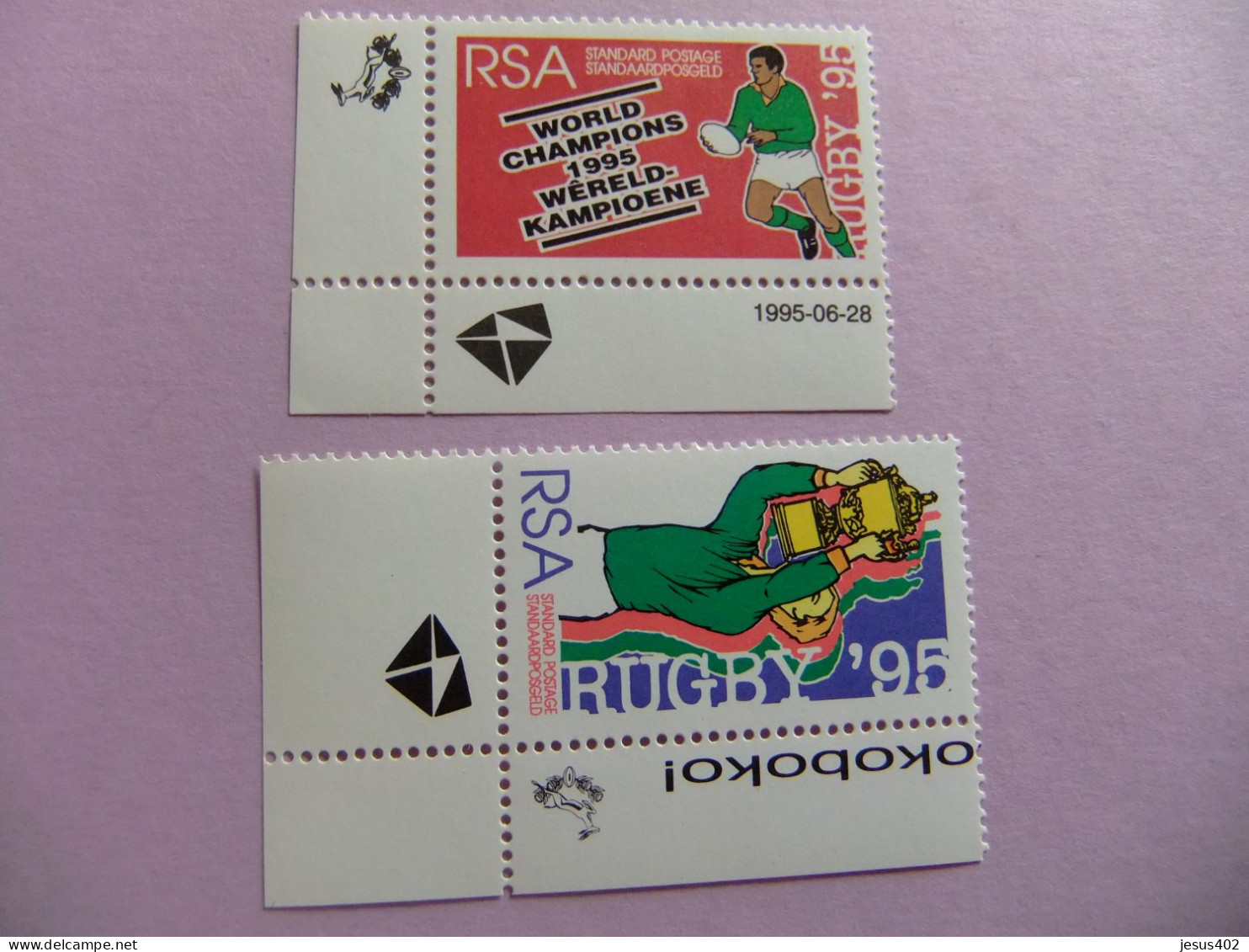 48 AFRICA DEL SUR / RSA 1995 / VICTORIA  AFRICA DEL SUR  EN COPA DE RUGBY / YVERT 875 / 76 MNH - Ungebraucht