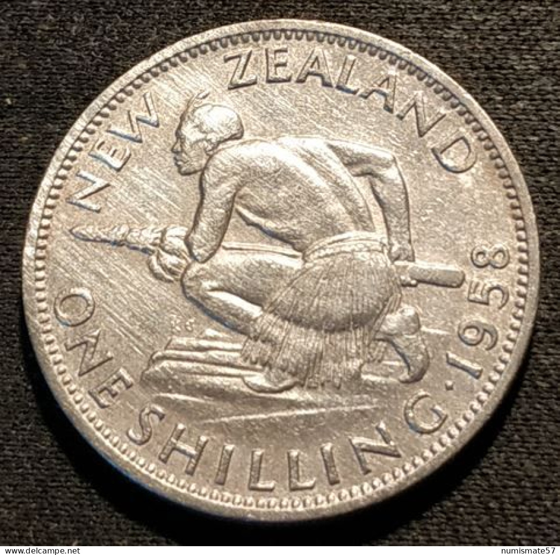 NOUVELLE ZELANDE - NEW ZEALAND - 1 SHILLING 1958 - Elizabeth II - KM 27.2 - Nouvelle-Zélande