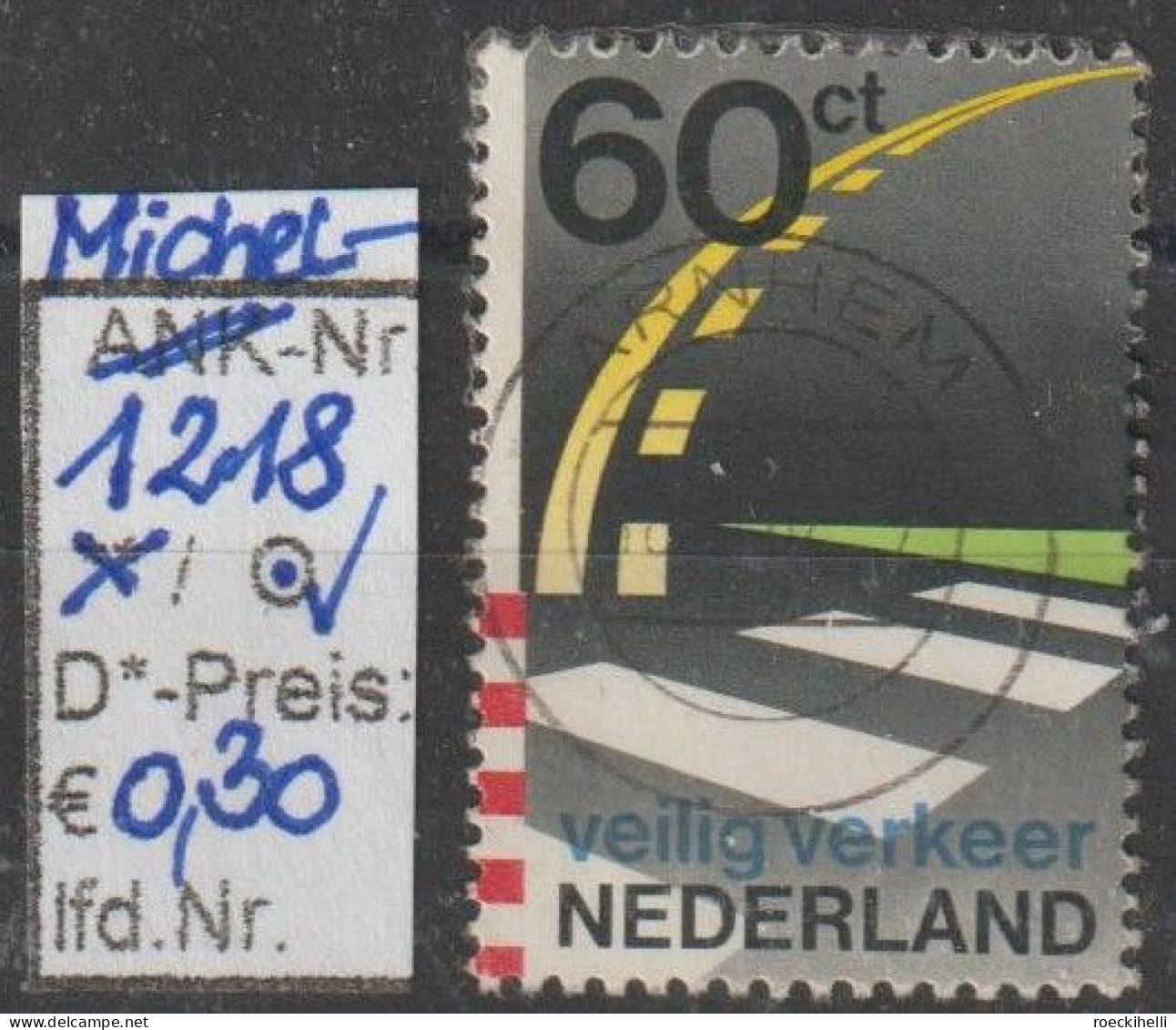 1982 - NIEDERLANDE - SM "50 Jahre Niederl. Verkehrswacht" 60 C Mehrf. - O Gestempelt - S.Scan  (1218o Nl) - Gebruikt