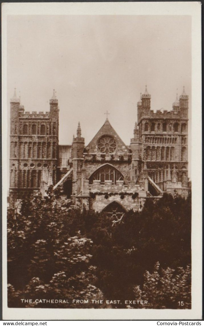 The Cathedral From The East, Exeter, Devon, C.1930s - RP Postcard - Exeter