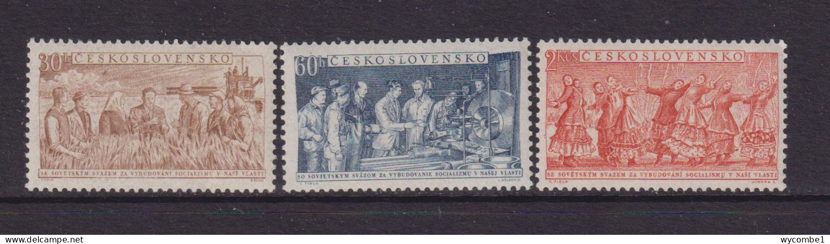 CZECHOSLOVAKIA  - 1954  Russian Friendship  Set  Never Hinged Mint - Unused Stamps