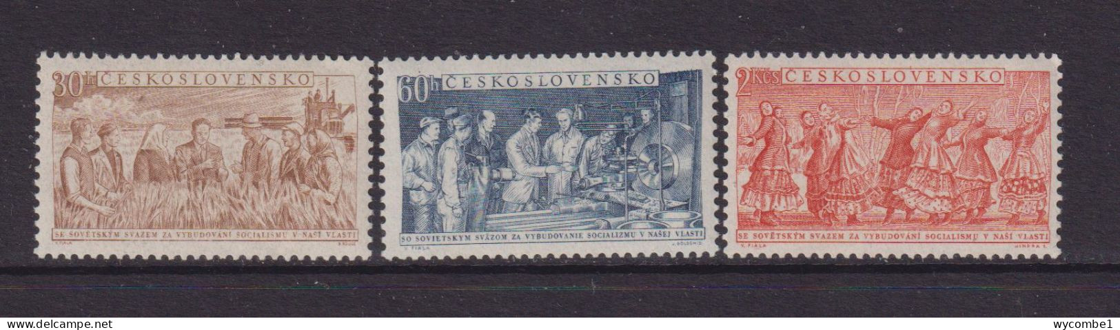 CZECHOSLOVAKIA  - 1954  Russian Friendship  Set  Never Hinged Mint - Ungebraucht