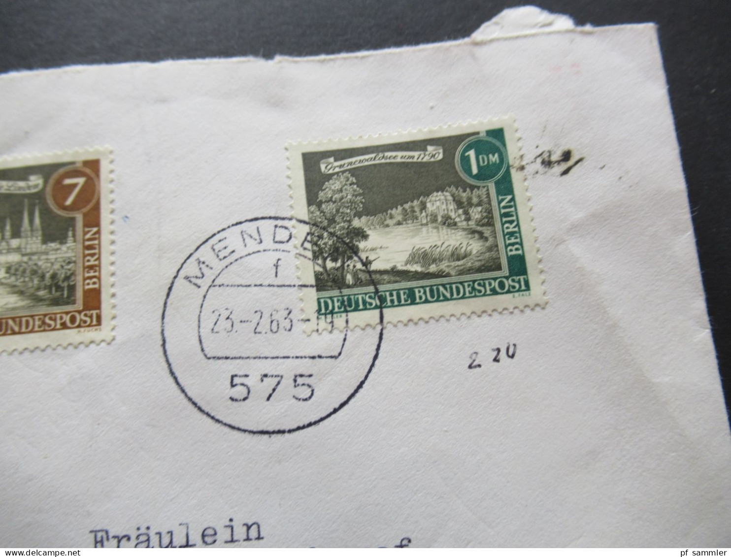 1963 Alt Berlin MiF Mit Luftpost Durch Eilboten Expres  - Pedraces Dolomiti Italien Ank. Stempel Postamt Pedratsches - Lettres & Documents