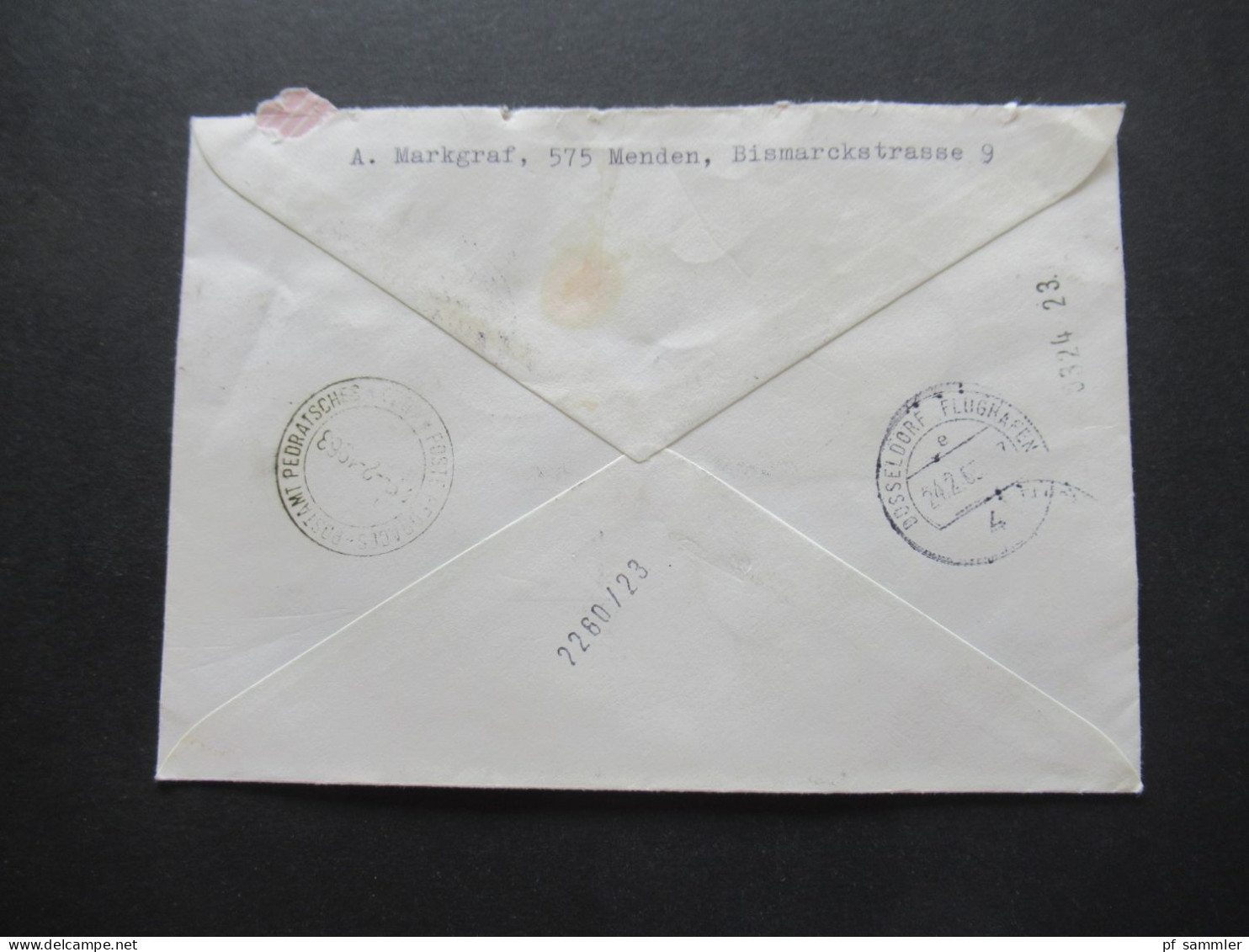 1963 Alt Berlin MiF Mit Luftpost Durch Eilboten Expres  - Pedraces Dolomiti Italien Ank. Stempel Postamt Pedratsches - Briefe U. Dokumente