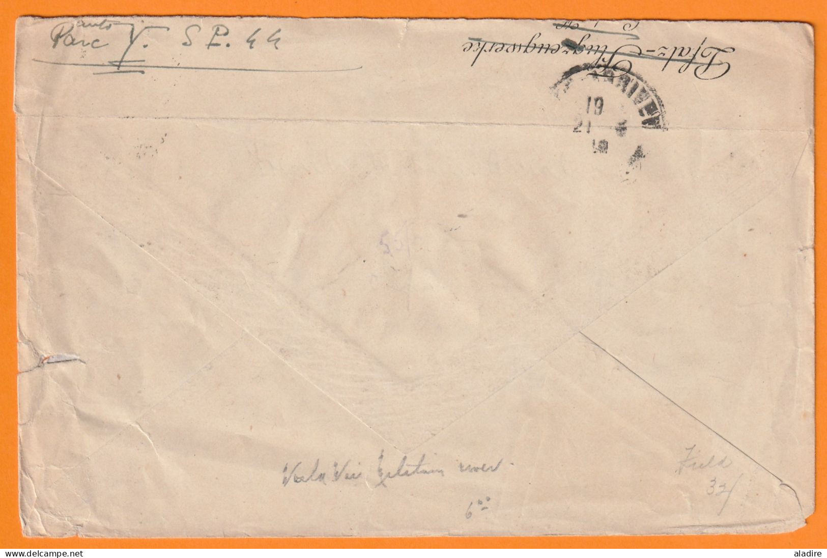 1919 - Enveloppe En Franchise Militaire PAR AVION Militaire Précurseur Du Secteur Postal 17 Vers NICE, Alpes Maritimes - Autres & Non Classés