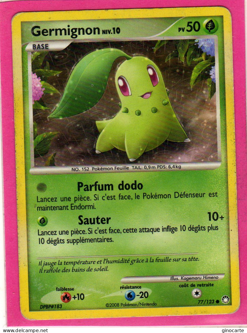 Carte Pokemon 2008 Diamant Et Perle Tresor Mysterieux 77/123 Germignon 50pv Occasion - Diamant Und Perl