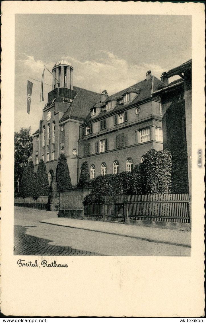 Ansichtskarte Freital Rathaus 1937 - Freital