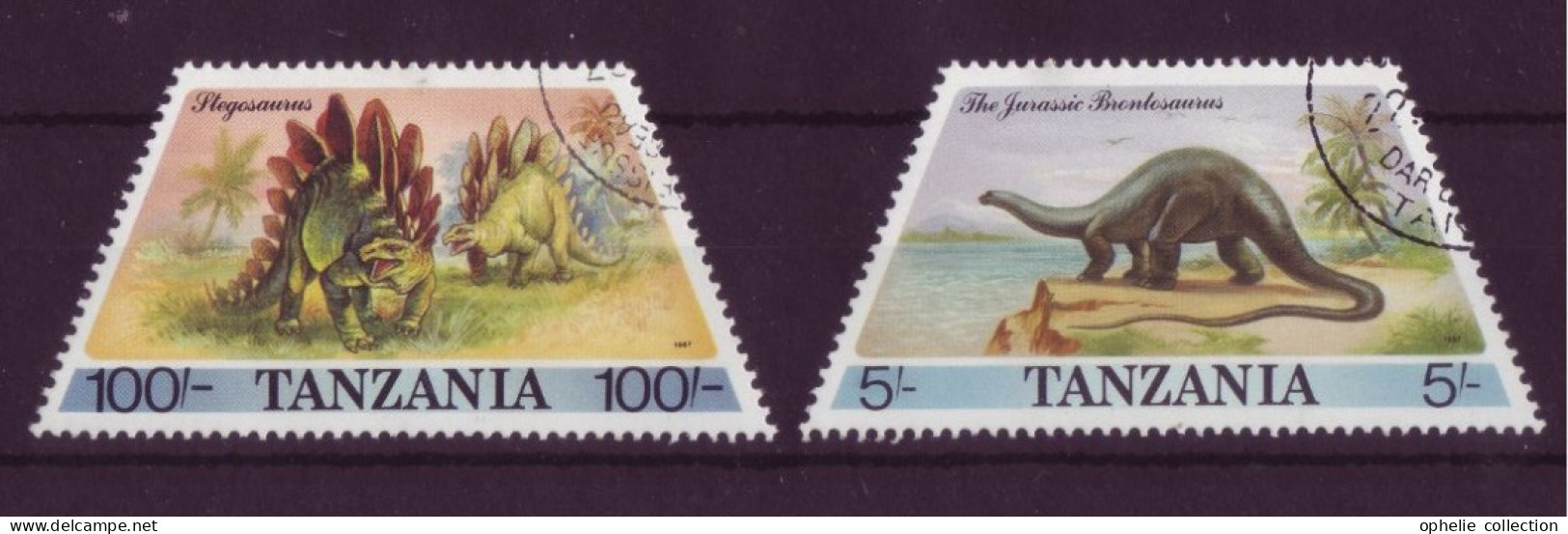 Afrique - Tanzanie - Jurassic Animals - 2 Timbres Différents - 6812 - Tanzania (1964-...)