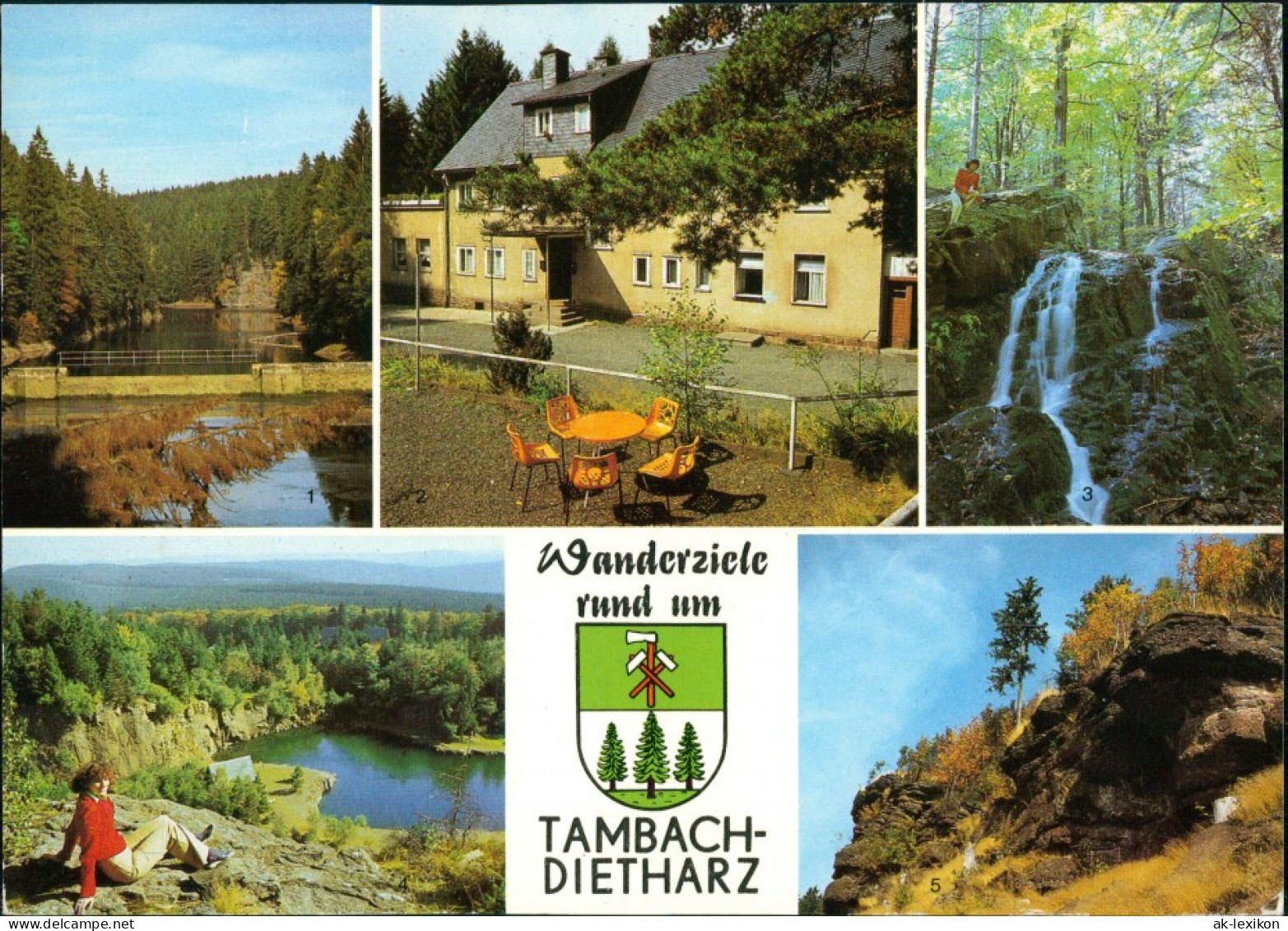Tambach-Dietharz DDR Mehrbild-AK Mit Talsperre, Waldbaude, Spitterfall Uvm. 1980 - Tambach-Dietharz