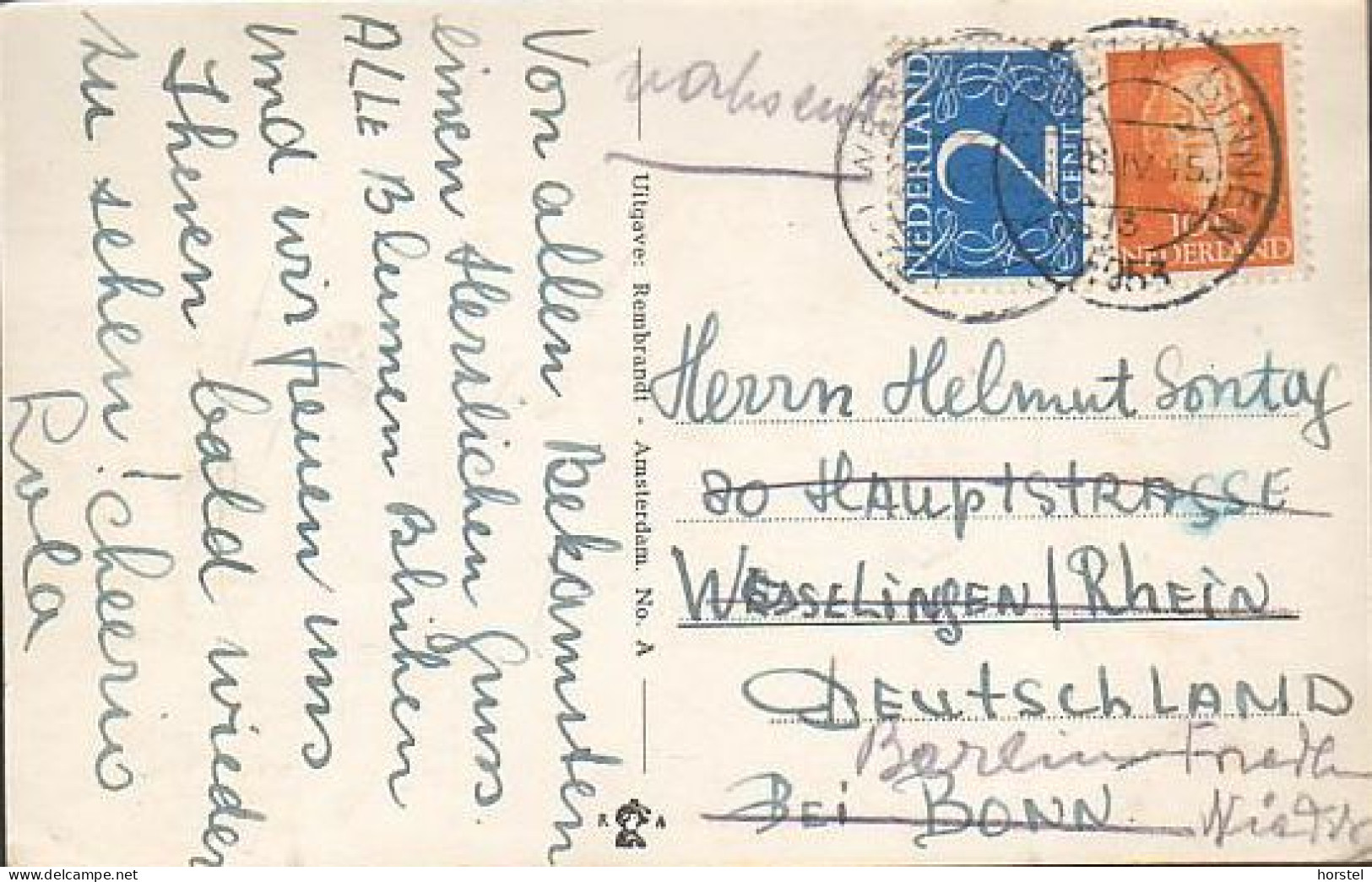 Netherland - Noordwijk Aan  Zee - Old Views - Car - Oldtimer - Minigolf -  2x Nice Stamps 1953 - Noordwijk (aan Zee)