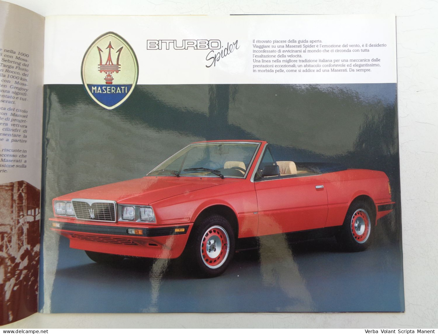 Z-7030 * MASERATI BITURBO Spider Catalogue - Automobili