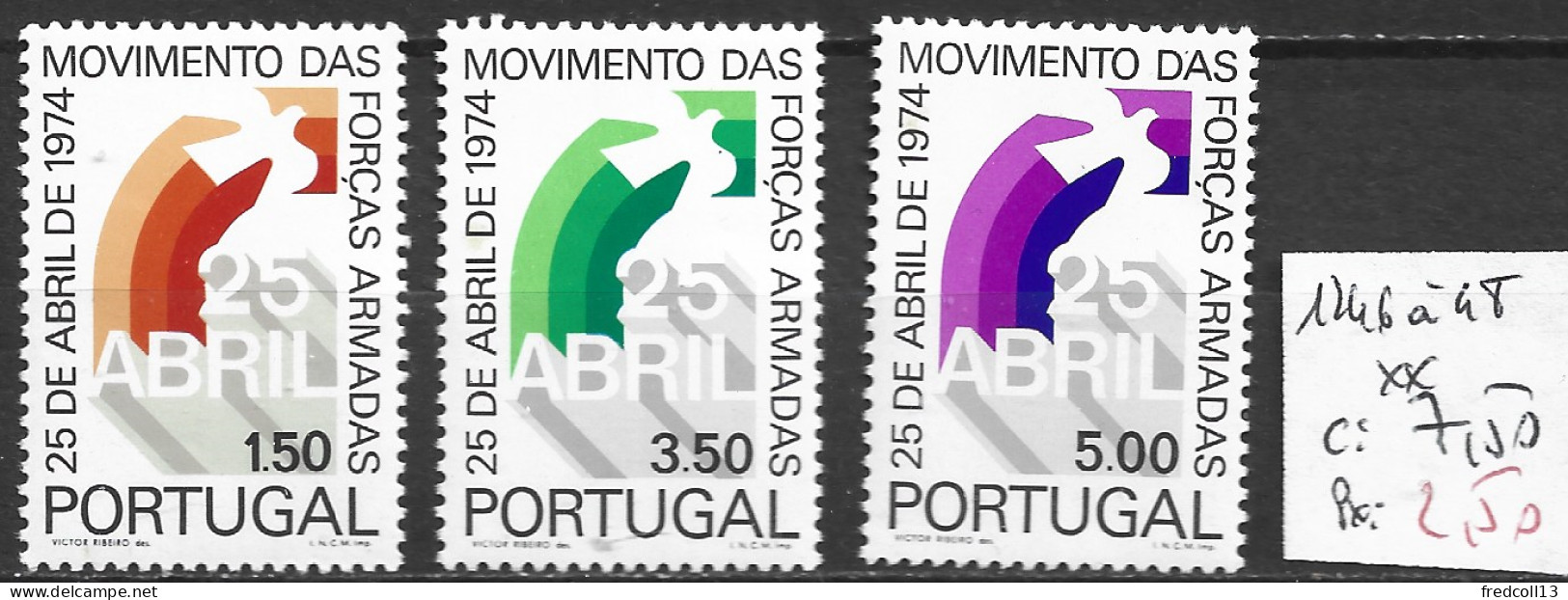 PORTUGAL 1246 à 48 ** Côte 7.50 € - Nuovi