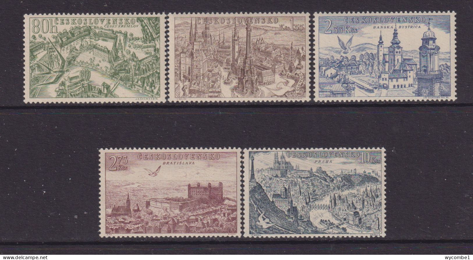 CZECHOSLOVAKIA  - 1955  Air  Set  Never Hinged Mint - Unused Stamps