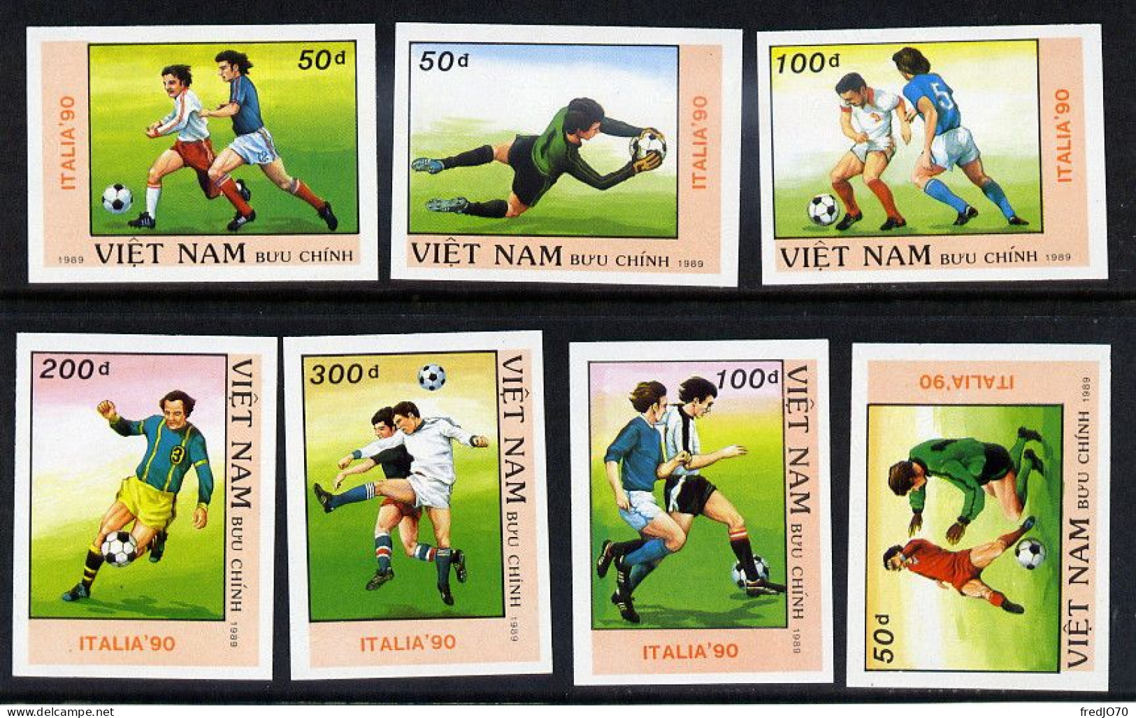 Vietnam Série Complète Non Dentelé Imperf Football CM 90 ** - 1990 – Italie