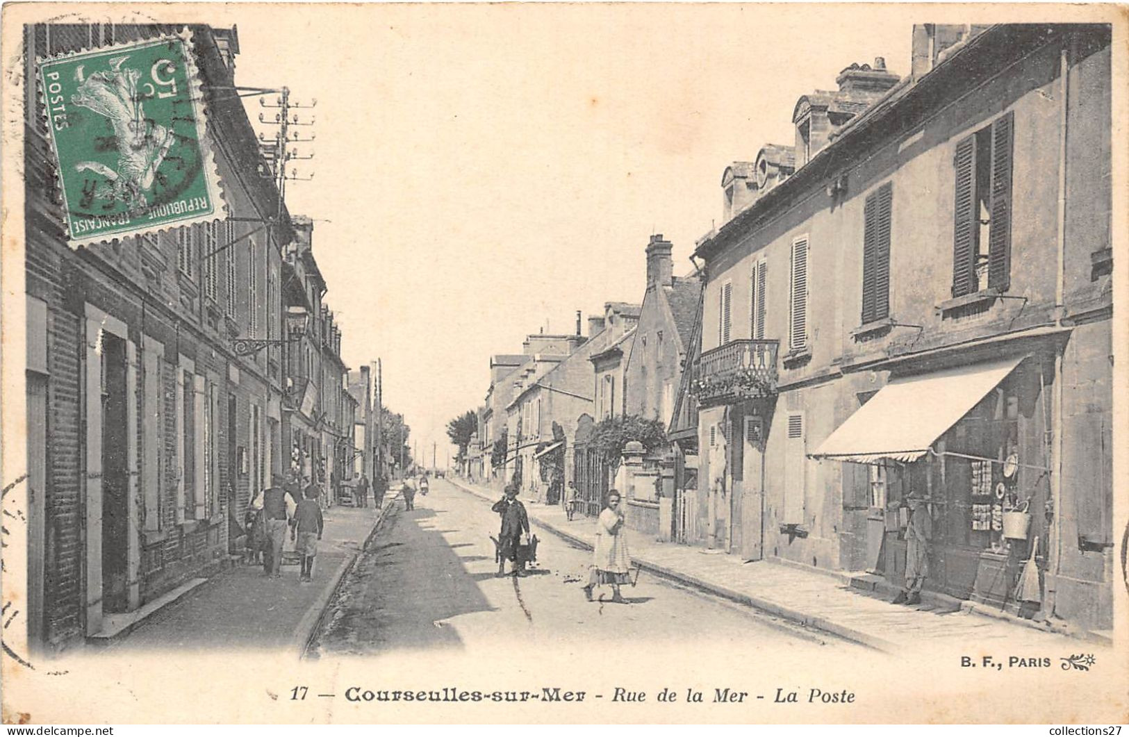 14-COURSELLES-SUR-MER- RUE DE LA MER LA POSTE - Courseulles-sur-Mer