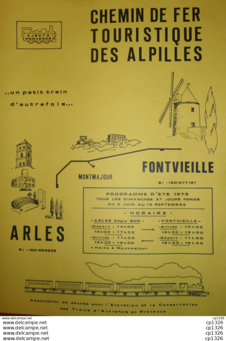 611Or  Affiche Chemin De Fer Touristique Des Alpilles Arles Montmajour Fontvieille 1979 - Posters