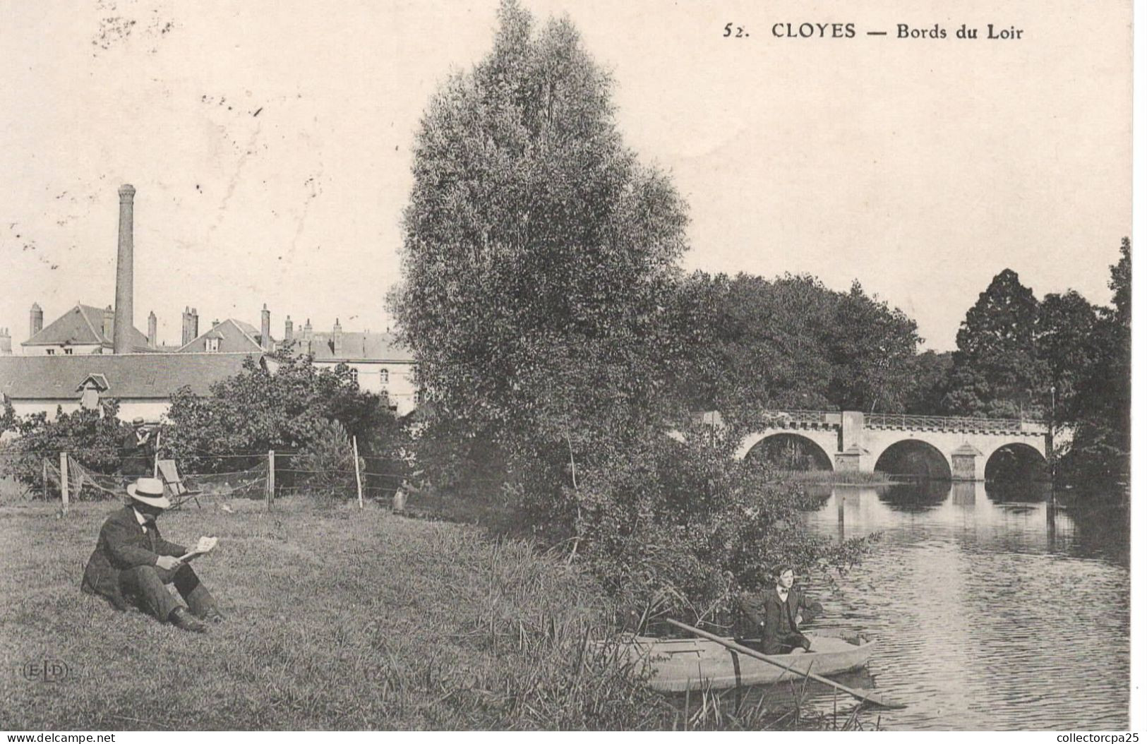 52 - Cloyes - Bords Du Loir ( Petite Animation Barque ) - Cloyes-sur-le-Loir