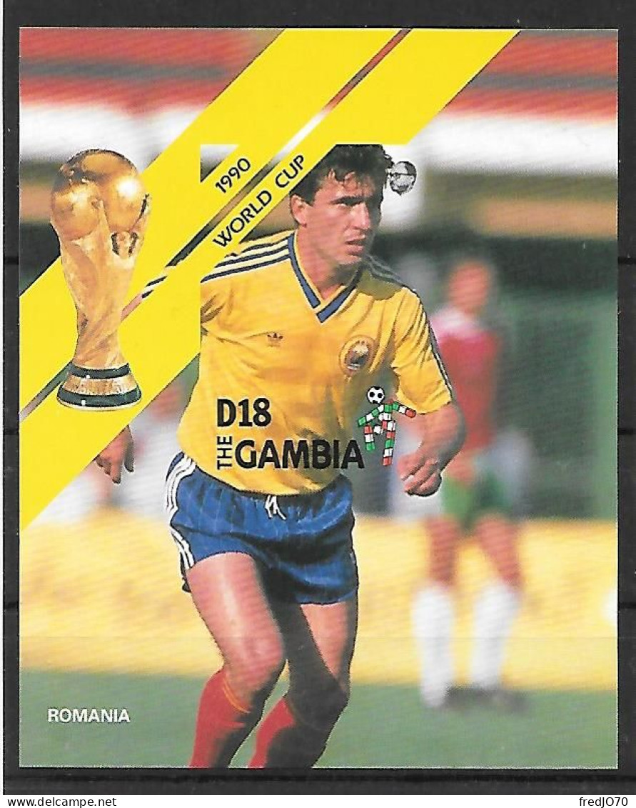 Gambie Bloc Non Dentelé Imperf Football CM 90 ** - 1990 – Italien