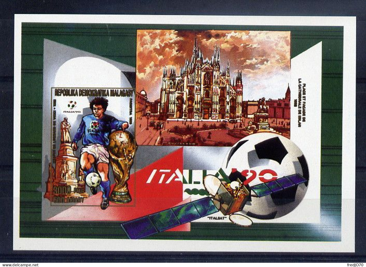 Madagascar Bloc Non Dentelé Imperf Football CM 90 ** - 1990 – Italien