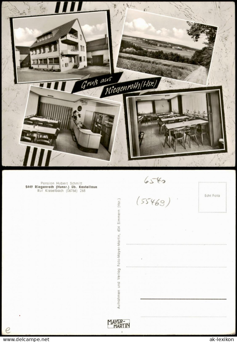 Ansichtskarte Riegenroth-Simmern (Hunsrück) Pension Schmidt Mehrbild 1962 - Simmern