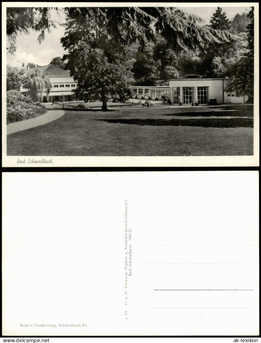 Ansichtskarte Bad Schwalbach Langenschwalbach Partie Im Kurpark 1956 - Bad Schwalbach